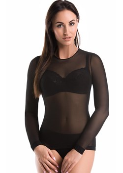 Bluzka damska longsleeve z siateczki przezroczysta czarna179308, Kolor czarny, Rozmiar XS, Teyli - id: 103502 - marki Teyli - 184149877 Bluzka damska longsleeve z siateczki przezroczysta czarna179308, Kolor czarny, Rozmiar XS, Teyli ze sklepu Intymna w kategorii Body damskie - zdjęcie 184149877