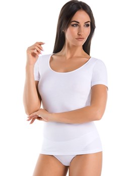 Koszulka damska gładki t-shirt biała 2502, Kolor biały, Rozmiar XS, Teyli ze sklepu Intymna w kategorii Podkoszulki i halki - zdjęcie 184150035