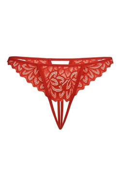 Koronkowe stringi z otwartym krokiem czerwone Losi 3112, Kolor czerwony, Rozmiar L/XL, Teyli ze sklepu Intymna w kategorii Majtki damskie - zdjęcie 184150085