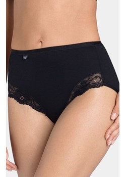Sloggi Romance Maxi czarne figi z wyższym stanem plus size 10031897, Kolor czarny, Rozmiar 40, Sloggi ze sklepu Intymna w kategorii Majtki damskie - zdjęcie 184150586