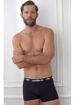 Umbro 2-pack bawełniane bokserki męskie czarno-szare 0197, Kolor czarno-szary, Rozmiar M, Umbro ze sklepu Intymna w kategorii Majtki męskie - zdjęcie 184153008