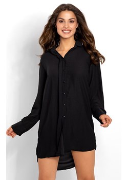 Elegancka czarna koszula nocna oversize Bella, Kolor czarny, Rozmiar S/M, Momenti per me ze sklepu Intymna w kategorii Koszule nocne - zdjęcie 184153986