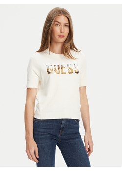 Guess Sweter W5YR25 Z2NQ2 Écru Regular Fit ze sklepu MODIVO w kategorii Swetry damskie - zdjęcie 184155386