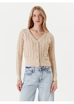 Guess Kardigan W5YR15 Z3OU0 Beżowy Regular Fit ze sklepu MODIVO w kategorii Swetry damskie - zdjęcie 184155396