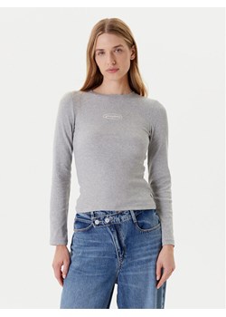 Guess Jeans Bluzka W5YP38 KA0H1 Szary Slim Fit ze sklepu MODIVO w kategorii Bluzki damskie - zdjęcie 184155398