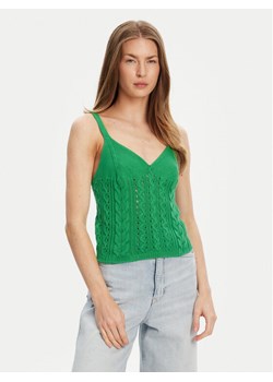 United Colors Of Benetton Top 101TDH01B Zielony Slim Fit ze sklepu MODIVO w kategorii Bluzki damskie - zdjęcie 184155405