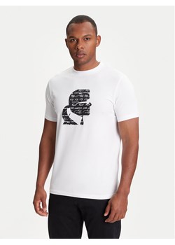 KARL LAGERFELD T-Shirt 755042 553235 Biały Regular Fit ze sklepu MODIVO w kategorii T-shirty męskie - zdjęcie 184155408