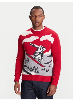 United Colors Of Benetton Sweter 1244K108R Czerwony Regular Fit ze sklepu MODIVO w kategorii Swetry męskie - zdjęcie 184155425