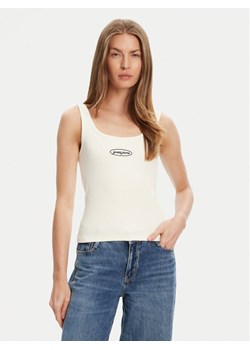 Guess Jeans Top W5YP35 KA0H1 Écru Regular Fit ze sklepu MODIVO w kategorii Bluzki damskie - zdjęcie 184155449