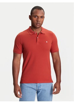 United Colors Of Benetton Polo 3WG9U301Z Czerwony Slim Fit ze sklepu MODIVO w kategorii T-shirty męskie - zdjęcie 184155485