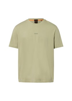 BOSS Orange T-shirt męski Mężczyźni Bawełna jodłowy jednolity ze sklepu vangraaf w kategorii T-shirty męskie - zdjęcie 184156287