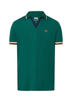 Finshley & Harding London Męska koszulka polo - Hector Mężczyźni Bawełna jodłowy jednolity ze sklepu vangraaf w kategorii T-shirty męskie - zdjęcie 184156305