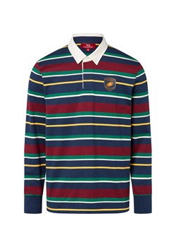 Finshley & Harding London Bluza męska - Walkfield Mężczyźni Materiał dresowy granatowy w paski ze sklepu vangraaf w kategorii Bluzy męskie - zdjęcie 184156307