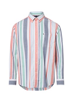 Tommy Hilfiger Koszula męska Mężczyźni Modern Fit Bawełna biały w paski ze sklepu vangraaf w kategorii Koszule męskie - zdjęcie 184156315