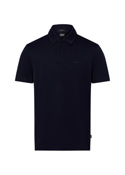 BOSS Męska koszulka polo - Palosh Mężczyźni Bawełna granatowy jednolity ze sklepu vangraaf w kategorii T-shirty męskie - zdjęcie 184156329