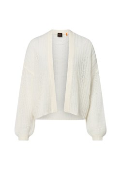 BOSS Orange Damski płaszcz z dzianiny z zawartością alpaki - C_Furgovia Kobiety écru jednolity ze sklepu vangraaf w kategorii Swetry damskie - zdjęcie 184156335