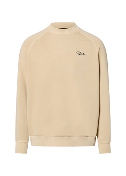 PEGADOR Bluza męska - Signar Mężczyźni Bawełna beżowy jednolity ze sklepu vangraaf w kategorii Bluzy męskie - zdjęcie 184156357