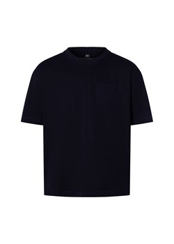 Nils Sundström Koszulka męska Mężczyźni Bawełna granatowy jednolity ze sklepu vangraaf w kategorii T-shirty męskie - zdjęcie 184156377