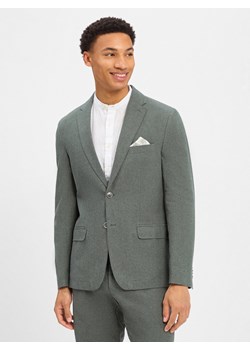 Nils Sundström Męska kurtka modułowa z zawartością lnu Mężczyźni Modern Fit len jodłowy marmurkowy ze sklepu vangraaf w kategorii Marynarki męskie - zdjęcie 184156398