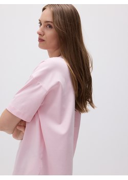 Reserved - Bawełniany t-shirt oversize - pastelowy róż ze sklepu Reserved w kategorii Bluzki damskie - zdjęcie 184157225