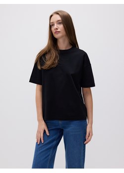 Reserved - Bawełniany t-shirt oversize - czarny ze sklepu Reserved w kategorii Bluzki damskie - zdjęcie 184157237