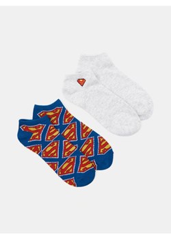 Sinsay - Krótkie skarpetki 2 pack Superman - wielobarwny ze sklepu Sinsay w kategorii Skarpetki męskie - zdjęcie 184158057
