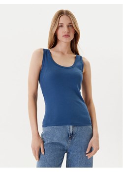 United Colors Of Benetton Top 3GA2DH010 Granatowy Slim Fit ze sklepu MODIVO w kategorii Bluzki damskie - zdjęcie 184158425