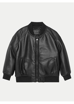 Guess Kurtka z imitacji skóry N5RL08 WH2J0 Czarny Regular Fit ze sklepu MODIVO w kategorii Kurtki chłopięce - zdjęcie 184158547