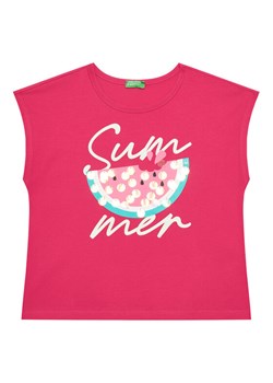 United Colors Of Benetton T-Shirt 3I1XC10P0 Różowy Regular Fit ze sklepu MODIVO w kategorii Bluzki dziewczęce - zdjęcie 184158579