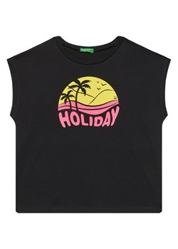 United Colors Of Benetton T-Shirt 3JERC10PB Czarny Regular Fit ze sklepu MODIVO w kategorii Bluzki dziewczęce - zdjęcie 184158589