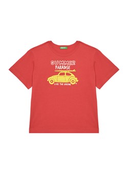United Colors Of Benetton T-Shirt 3JERG10JQ Czerwony Regular Fit ze sklepu MODIVO w kategorii T-shirty chłopięce - zdjęcie 184158595