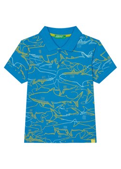 United Colors Of Benetton Polo 36Y4G300Y Niebieski Regular Fit ze sklepu MODIVO w kategorii T-shirty chłopięce - zdjęcie 184158655
