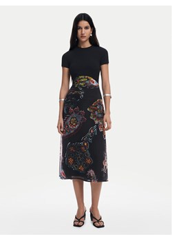 Desigual Sukienka codzienna Paisley 25SWVK32 Czarny Regular Fit ze sklepu MODIVO w kategorii Sukienki - zdjęcie 184158665