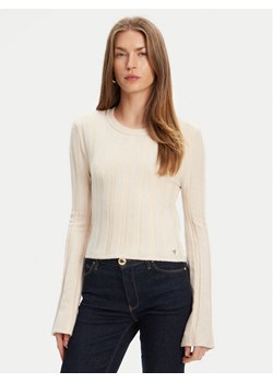 Guess Sweter W5YR13 Z3OT0 Beżowy Regular Fit ze sklepu MODIVO w kategorii Swetry damskie - zdjęcie 184158707