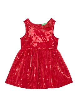 United Colors Of Benetton Sukienka codzienna 42R4GV01Z Czerwony Regular Fit ze sklepu MODIVO w kategorii Sukienki dziewczęce - zdjęcie 184158726