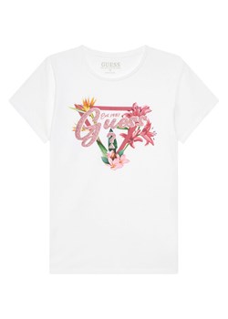 Guess T-Shirt J5GI16 K6YW4 Biały Regular Fit ze sklepu MODIVO w kategorii Bluzki dziewczęce - zdjęcie 184158728