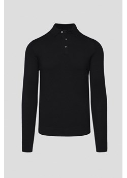 Sweter Polo z Wiskozą Czarny Jorge ze sklepu Lancerto S.A. w kategorii Swetry męskie - zdjęcie 184159896