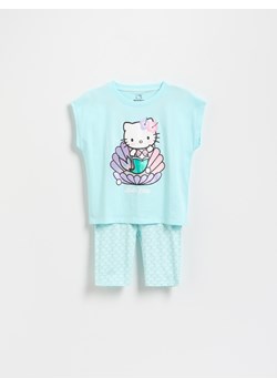 Reserved - Dwuczęściowa piżama Hello Kitty - jasnozielony ze sklepu Reserved w kategorii Piżamy dziecięce - zdjęcie 184162125