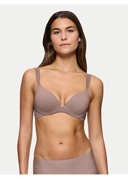 Triumph Biustonosz z fiszbiną Make-Up Illusion 10217848 Brązowy ze sklepu MODIVO w kategorii Biustonosze - zdjęcie 184162878