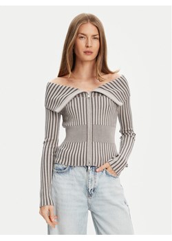 Guess Sweter W5YR03 Z30I2 Szary Slim Fit ze sklepu MODIVO w kategorii Swetry damskie - zdjęcie 184164946