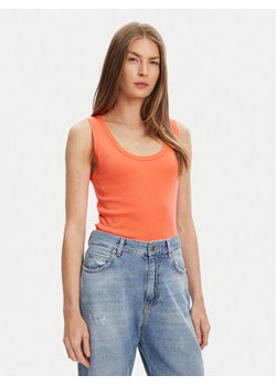 United Colors Of Benetton Top 3GA2DH010 Pomarańczowy Slim Fit ze sklepu MODIVO w kategorii Bluzki damskie - zdjęcie 184164949
