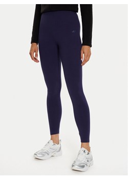 4F Legginsy 4FWMM00TTIGF195 Granatowy Slim Fit ze sklepu MODIVO w kategorii Spodnie damskie - zdjęcie 184164967