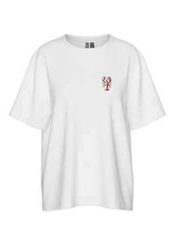 Pieces T-Shirt Tobster 17160811 Biały Oversize ze sklepu MODIVO w kategorii Bluzki damskie - zdjęcie 184165005