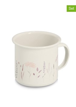 Zeller Kubki (2 szt.) &quot;Flowers&quot; w kolorze kremowym - 320 ml ze sklepu Limango Polska w kategorii Kubki - zdjęcie 184166075