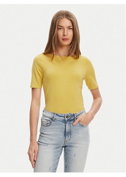 United Colors Of Benetton T-Shirt 3FJHD109K Żółty Slim Fit ze sklepu MODIVO w kategorii Bluzki damskie - zdjęcie 184167446