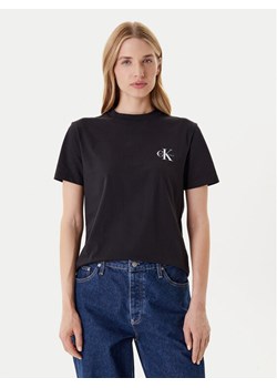 Calvin Klein Jeans Komplet 2 t-shirtów LV047C905G Czarny Regular Fit ze sklepu MODIVO w kategorii Bluzki damskie - zdjęcie 184167448
