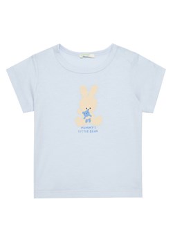 United Colors Of Benetton T-Shirt 3I1XA1067 Niebieski Regular Fit ze sklepu MODIVO w kategorii Bluzki dziewczęce - zdjęcie 184167569