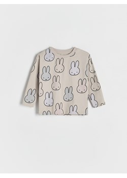 Reserved - Bawełniany longsleeve Miffy - kremowy ze sklepu Reserved w kategorii Odzież dla niemowląt - zdjęcie 184168318