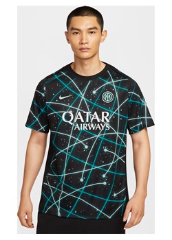 Męska przedmeczowa koszulka piłkarska z krótkim rękawem Nike Dri-FIT Inter Mediolan Academy Pro - Czerń ze sklepu Nike poland w kategorii T-shirty męskie - zdjęcie 184168739