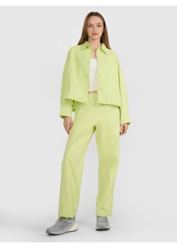 Damskie spodnie casual 4F 4FRSS25TTROF1448 - żółty ze sklepu Sportstylestory.com w kategorii Spodnie damskie - zdjęcie 184169426